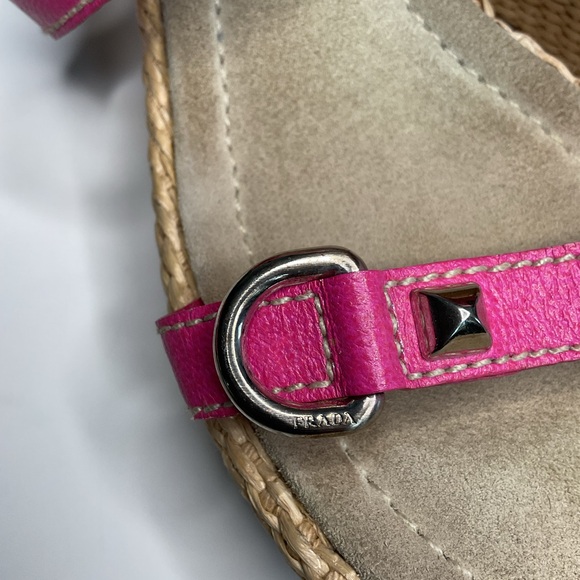 Prada wedges Hot Pink sz 9 - Picture 8 of 11